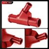 Weldless Aluminum Radiator Coolant Y-Pipe Coolant Hose Connector Pipe for