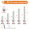 weideer 30sets Crib Screws Hardware Replacement Kit Baby Bed Frame