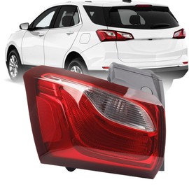 Dasbecan Left Driver Side Outer Taillight Assembly Compatible with 2018 2019 2020 Chevy Equinox Replaces 84769835 Rear Brake Lamp Halogen Type