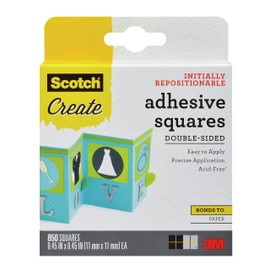 Scotch Adhesive Squares, Double-Sided Tape Squares for Crafting, Art, Gift Wrapping and More, 0.45-in.-by-0.45-in., 850 Total