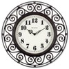 Westclox 32021 12" Filigree Rubbed Bronze Finish Clock