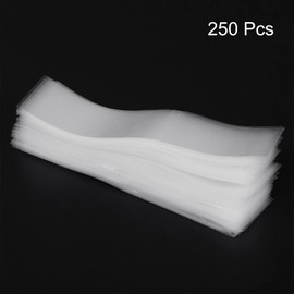 PATIKIL 145x35mm Perforated Shrink Bands, 250 Pack PVC Heat Shrink Wrap Band Fits Cap Diameter 3.5 to 3.58 Inch for Jars Cans, Clear