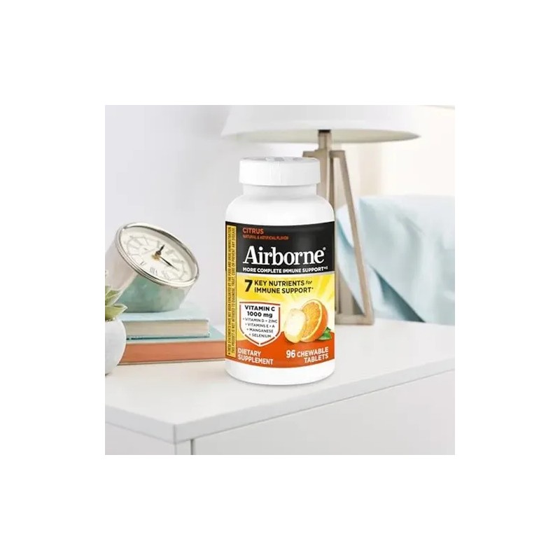 Airborne Vitamina 1000mg Masticables Zinc Tabletas