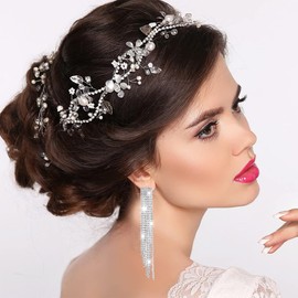 JEYORZY Chic Chandelier Tassel Earrings with Sparkling Cubic Zirconia Crystals Perfect for Women and Girls, with Long Drops and Pierced Earrings