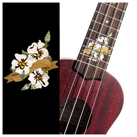 Jockomo 10 Fret Hibiscus Soprano Position Marks Perfect for Ukulele Inlay Sticker