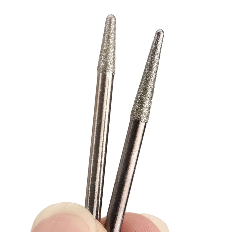 30Pcs Diamond Grinding Burr Drill Bits Dia 3mm Shank For