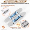 Upgraded Hidden Door Hinges 7 inch Silver Invisible Hinges Concealed