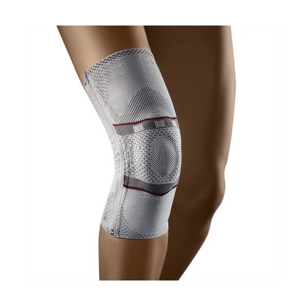 BORT Select GenuZip® Knee Brace 114390 Breathable Knit Compression relieve pain swelling arthritis ACL injury, Miniscus tear Made in Germany (XLarge, Right, Silver)
