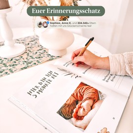 EULENTALER® The Baby Diary, Creatively & Thoughtfully Designed by Educators, A Year Full of Miracles, DIN A4, Baby Album, Memory Book Gender Neutral, For Girls and Boys