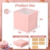DOYIDE 12Pcs 8x8x8 Inches Cake Boxes, Pink Square Bakery Boxes