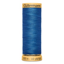 Gütermann GNE50-5534 Nähfaden, Cotton, 5534 Blau, 100 m, meter