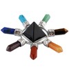 Nupuyai Energy Generator Pyramid 7 Chakra Points with Obsidian Crystal
