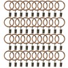 Xin store 40-Pack Copper Metal Curtain Rings with Clips (1.5")