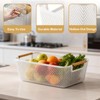 Runziti 2-Pack Plastic Storage Baskets with Handles, Mesh Pantry Organizer