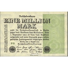 Banknote German Empire RosbgNr: 101a WZ. Hakensterne uncirculated 1923 1 Million Mark (money for collectors - no means of payment)