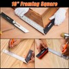 RONGPRO 4Pcs Woodworking Tools -7''Aluminum Rafter Square,12''Adjustable Protractor Angle Finder,10'Woodworking