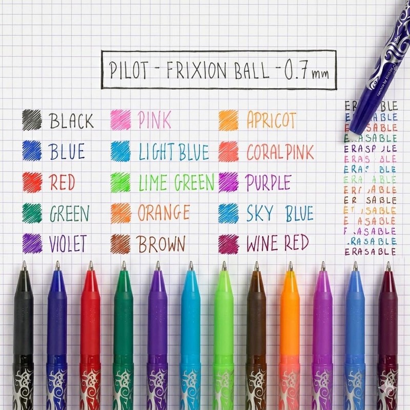 PILOT - Set di 8 FriXion Ball 07 - Penna