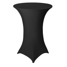 Granbest Cocktail Table Covers, Built-in Spandex, Square Corners, Standing Table Covers for Party, Banquet, Wedding Event, Exhibition, Outdoor (Black, Diameter 80-85 cm)