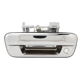 Jiawu Tailgate Handle, Liftgate Latch Handle with Keyhole, Rear Latch Door Handle Replacement, Compatible with Isuzu D‑MAX 2002-2011, Rodeo (RA) 2002‑2011 (Chrome)