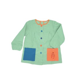 MAGIC SELECT Childrens School Apron Handmade Apron for School or Nursery. Kids Checked Apron with Embroidered Pocket for Boys and Girls, C7