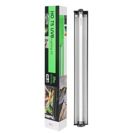 REPWILD T5 HO 10.0 UVB Light for Reptiles, 39W Light Fixture Combo Kit with Switchable 5.0 & 10.0 UVB Output, 34" Fluorescent Tube UVA UVB Reptile Light for Reptile Eco-Tanks and Aquariums