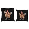 Serama Chicken Showing The Peace Sign Throw Pillow