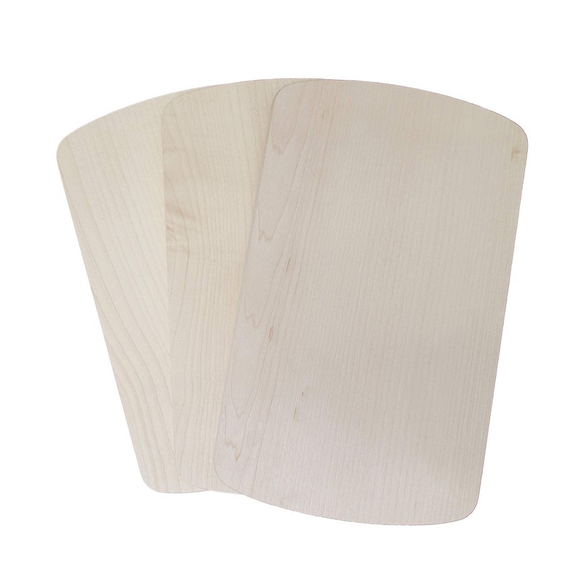 DEKOFANT Wooden Breakfast Board Set of 3 Rounded 24 x