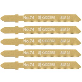 KYOCERA (Kyocera) Former Ryobi Jigsaw Blade No. 74 66400307 5-Piece Set Mounting Type B Type for Iron and Stainless Steel Bimetal for Less Breakage and Long Life Suitable for Cutting Mild Steel Plates