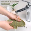 Ceramic Soap Dish with Drainage – Half Moon Soap Holder