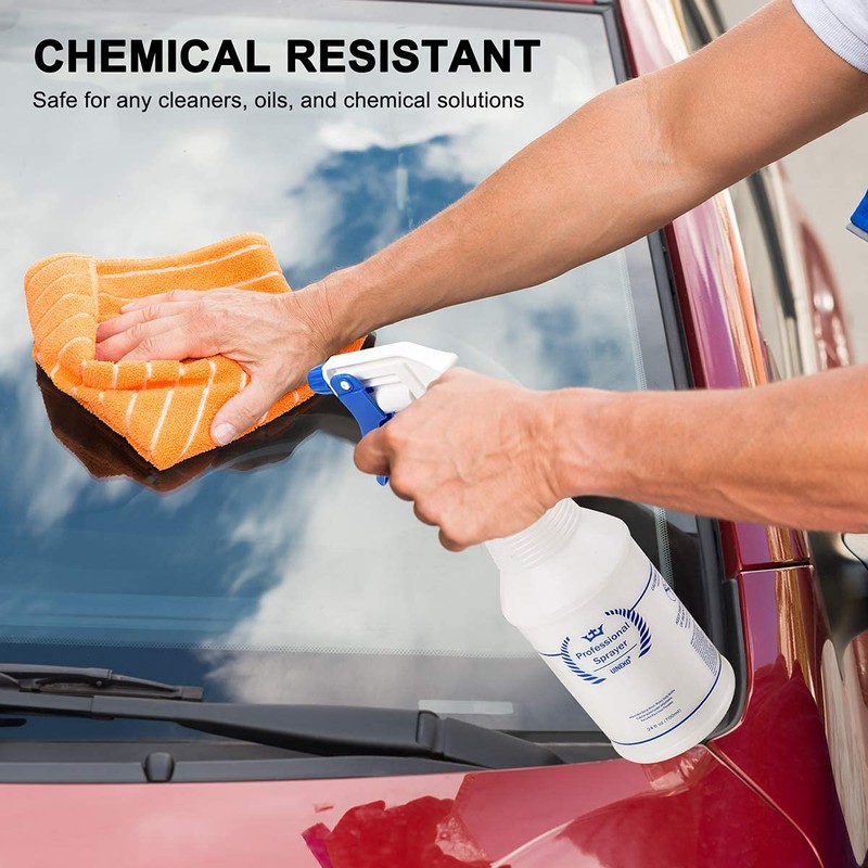 Uineko Plastic Spray Bottle (3 Pack, 24 Oz, 3 Colors)