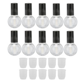 10 Pack 5 ML Empty Lip Gloss Tubes Containers,Cute Ball Type Plastic Refillable Lip Balm Bottles with Rubber Inserts and Transfer Pipettes,DIY Lip Gloss Bottle,for Lip Samples Travel Split Charging DI
