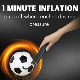 Fast Electric Ball Pump - Smart Air Pump with Needle for Football, Basketball, Rugby, Volleyball, Beach Balls, Netballs - Quick Inflation & Accurate PSI Measurement