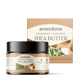 Aromama - Shea Butter - Food for skin and hair, dry, damaged skin, face, skin, lips, hands, feet, skin protection, nose, mosquito bites, balance of the skin.