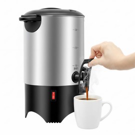 DDBESSIC Coffee Urn 30 Cup, 5.2L/175Oz Commercial Coffee Urns, Stainless Steel Large Coffee Maker with Percolator System & Temp Control, Electric Hot Water Dispenser for Catering, Party, Office