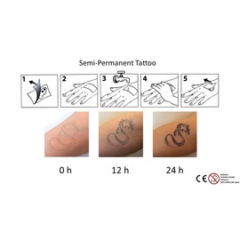 GZBH07 10 Temporary Bracelet Tattoo Dragon Tattoo Semi-Permanent Tattoos Long-Lasting Tattoos 2 Sheets