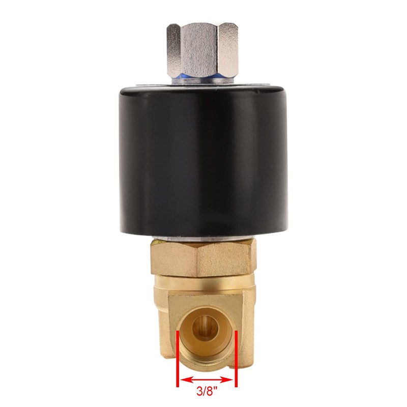 Heschen Brass Electric Solenoid Valve 2W-040-10K PT3/8'' DC24V Direct Actuation