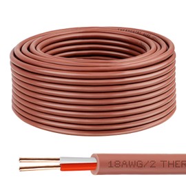 Thermostat Wire 18/2 50FT – Solid Copper, Low Voltage, 18 Gauge, 2 Conductor – Ideal for Thermostats, HVAC Systems, Doorbells, and Security Systems