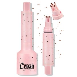 Wugbc Freckle Pen Upgrade Liquid Fake Freckles Stamp Air Cushion, Long Lasting Light Brown Faux Freckle Pen Waterproof Quick Dry Magic Natural Lifelike Sunkissed Freckle Marker Makeup