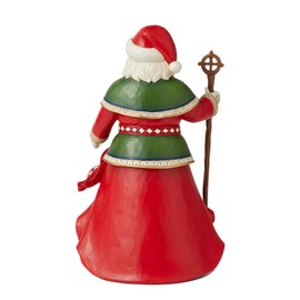 Enesco Jim Shore Heartwood Creek 16th Annual Lapland Santa with Staff Figurine, 10 Inch, Multicolor