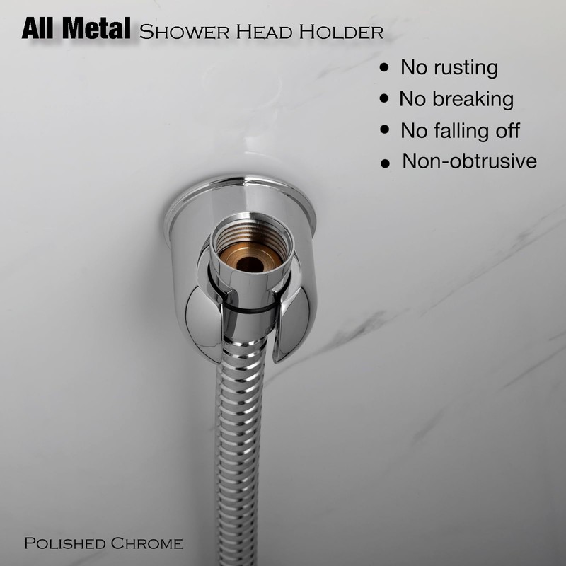Handheld Shower head Holder - All Metal - Adhesive and