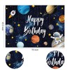 YQWIN Space Backdrop Outer Space Party Decorations Space Birthday Backdrop
