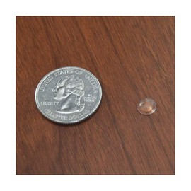 Clear Rubber Desk Bumpers 6.4mm x 1.6mm Hemispherical - 1 Strip of 17 Bumpers.