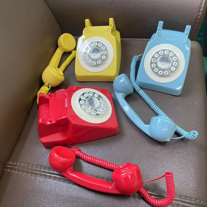 Corded Retro Phone, TelPal Red 80's Classic Telephone/Landline Phone/Wired Antique