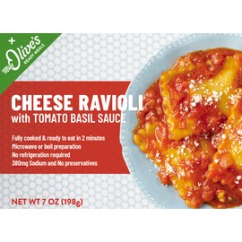 Miss Olives Vegetarian Pack Microwavable Ready Meals (Bundle of 6: 2 each item Cheese Ravioli, Southwest Bean & Grain, and Pasta Faggioli)