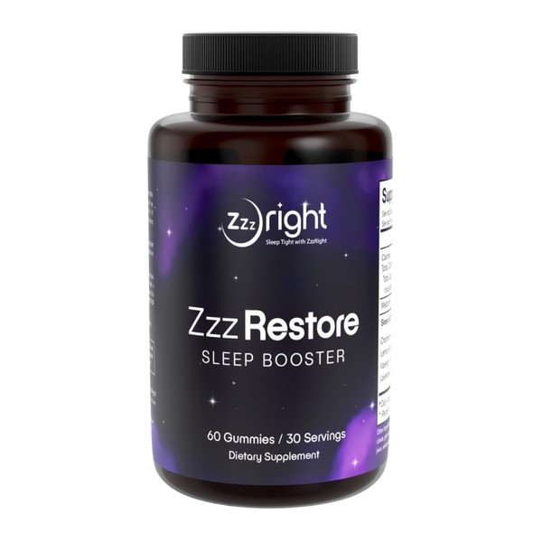 ZzzRestore Sleep Booster – Natural Sleep Aid with 2mg Melatonin