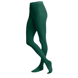 EMEM Apparel Girls' Kids School Uniform Opaque Microfiber Footed Tights Hosiery Stockings Hunter 8-10