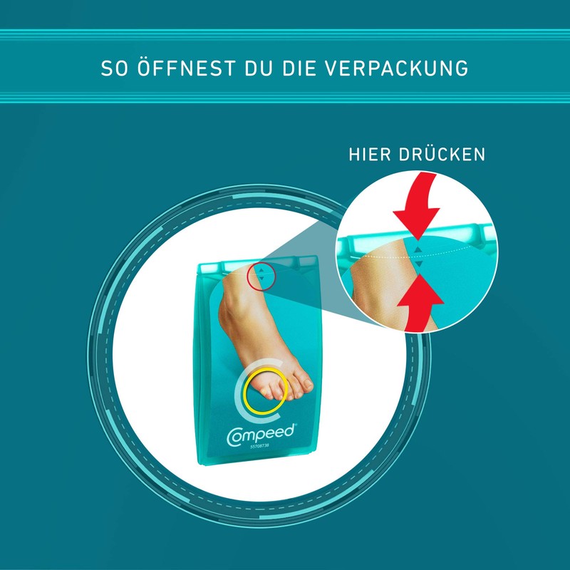 Compeed Corn Medium Size Plasters, 10 Hydrocolloid Plasters, Foot Care,