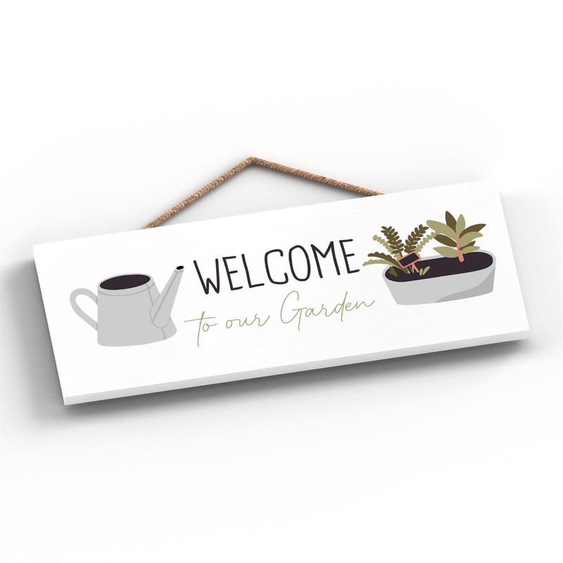 Global Designs Welcome To Our Garden Theme Gift Idea Hanging