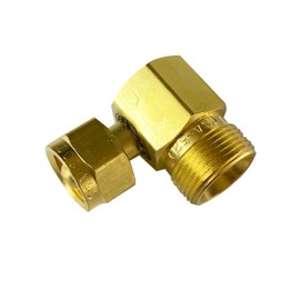 CGA-200 MC Acetylene Cylinder Tank to CGA-520 B Regulator, Adaptor, Connect you "B" Acetylene Regulator to your smaller "MC" tank, 90 Degree Adaptor