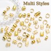 NAISKA 50Pcs Gold Hair Jewelry for Braids Multi Style Loc